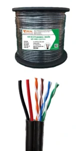 Dây cáp điện thoại Việt Hàn CAT.5E UTP có nguồn 25AWG - Ảnh 3