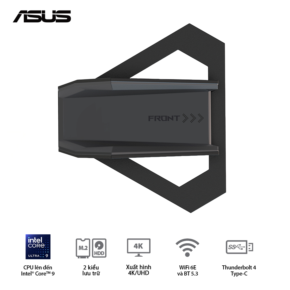 NUC ROG Intel (U9 185H)/2xDDR5-5600/3x Gen4 NVMe / Killer Wifi6E/ RTX 4070/ Non ROG Logo - Ảnh 4