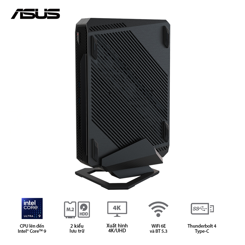 NUC ROG Intel (U9 185H)/2xDDR5-5600/3x Gen4 NVMe / Killer Wifi6E/ RTX 4070/ Non ROG Logo - Ảnh 3