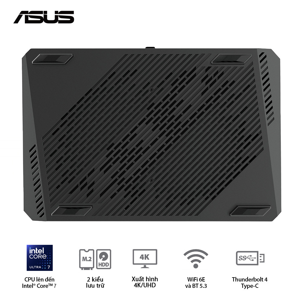 NUC ROG Intel (U7 155H)/2xDDR5-5600/3x Gen4 NVMe/  Killer Wifi6E/ RTX 4060/ Non ROG Logo - Ảnh 6