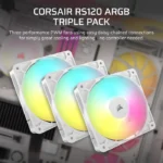 Bộ 3 quạt máy tính Corsair RS120 ARGB Black/White NEW - Ảnh 5