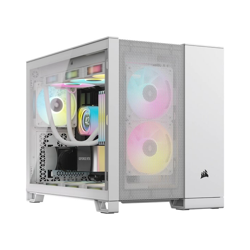 Vỏ máy tính Corsair 2500D Airflow Tempered Glass Mid-Tower, White - NEW - Ảnh 2