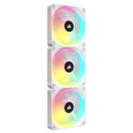 Quạt máy tính Corsair iCUE LINK QX120 RGB WHITE, Magnetic Dome RGB Fan, Starter Kit - Ảnh 2