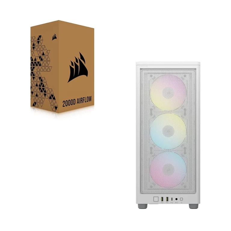 Vỏ máy tính Corsair iCUE 2000D RGB AIRFLOW - ITX Tower - White - Ảnh 3