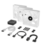 Quạt máy tính Corsair iCUE LINK QX120 RGB WHITE, Magnetic Dome RGB Fan, Starter Kit - Ảnh 3