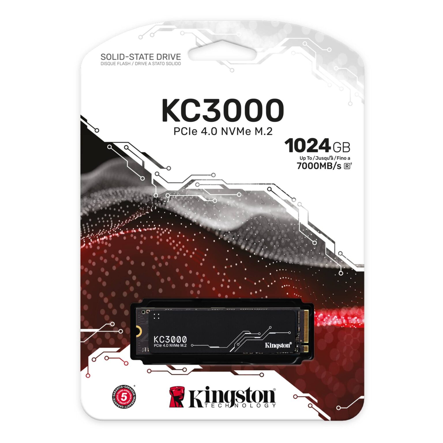 Ổ cứng SSD Kingston KC3000 1024GB NVMe PCIe Gen 4.0 ( SKC3000S/1024G ) - Ảnh 1
