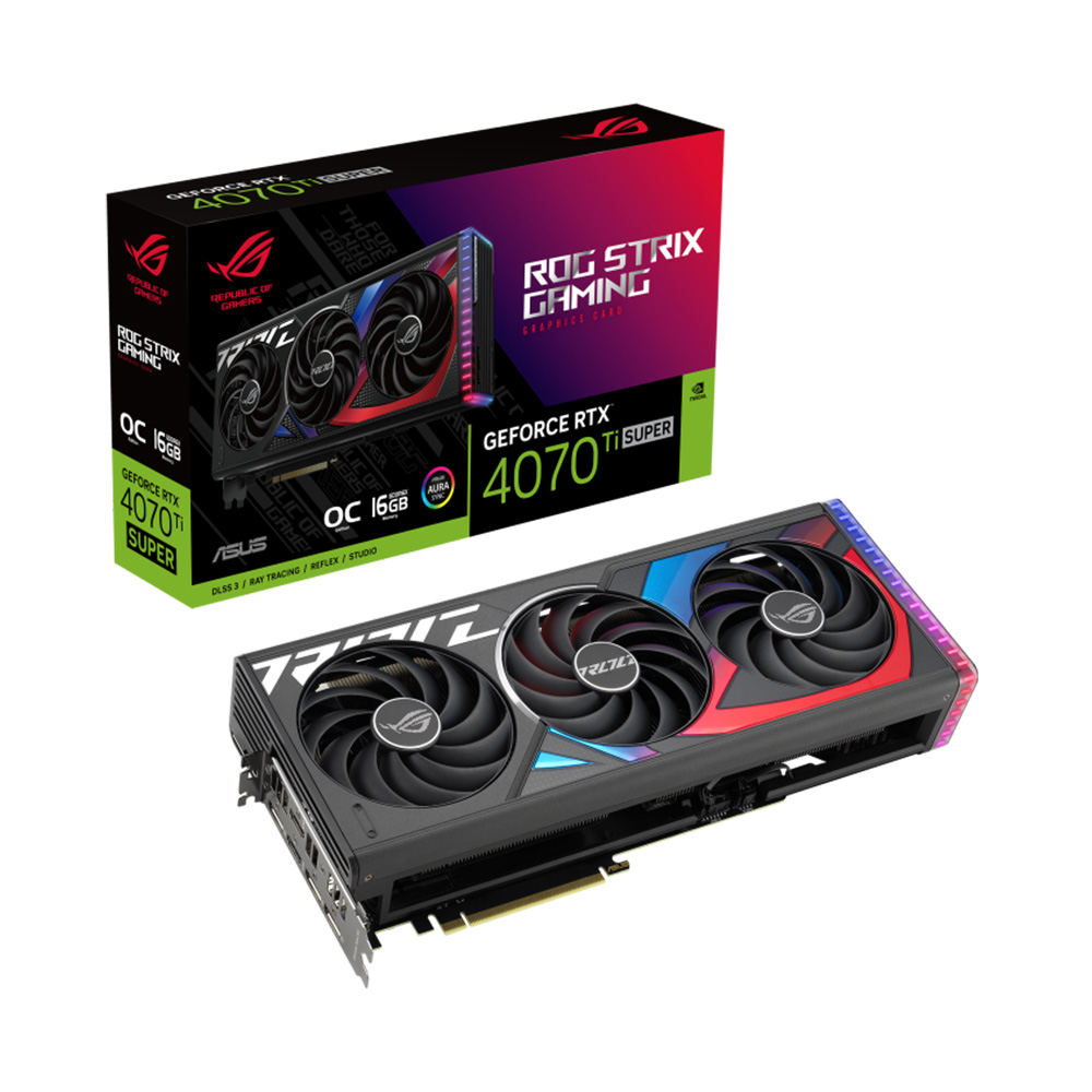 Card màn hình ASUS ROG Strix GeForce RTX 4070 Ti SUPER 16GB GDDR6X OC Edition (ROG-STRIX-RTX4070TIS-O16G-GAMING)