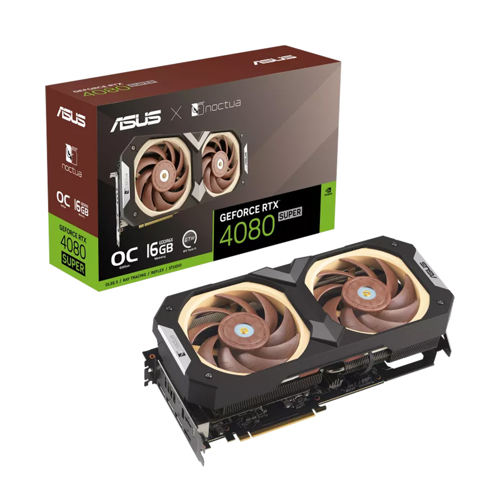 Card màn hình ASUS GeForce RTX 4080 SUPER 16GB GDDR6X Noctua OC Edition (RTX4080S-O16G-NOCTUA)