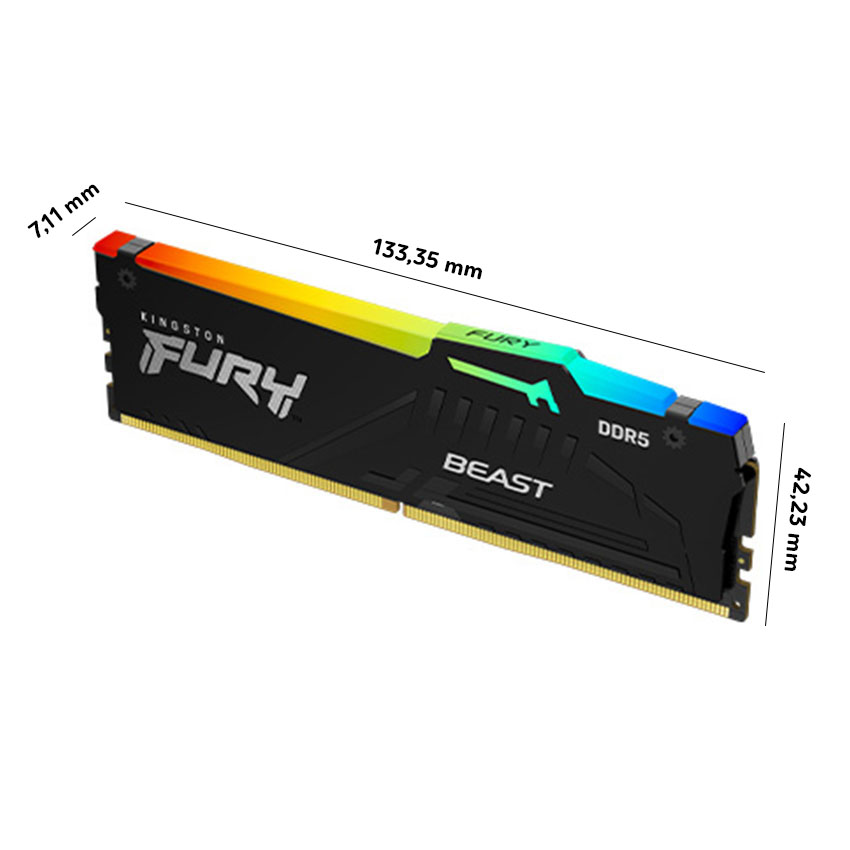 RAM Kingston FURY Beast RGB 32GB (2x16GB) DDR5 5200Mhz (KF552C40BBAK2-32) - Ảnh 3
