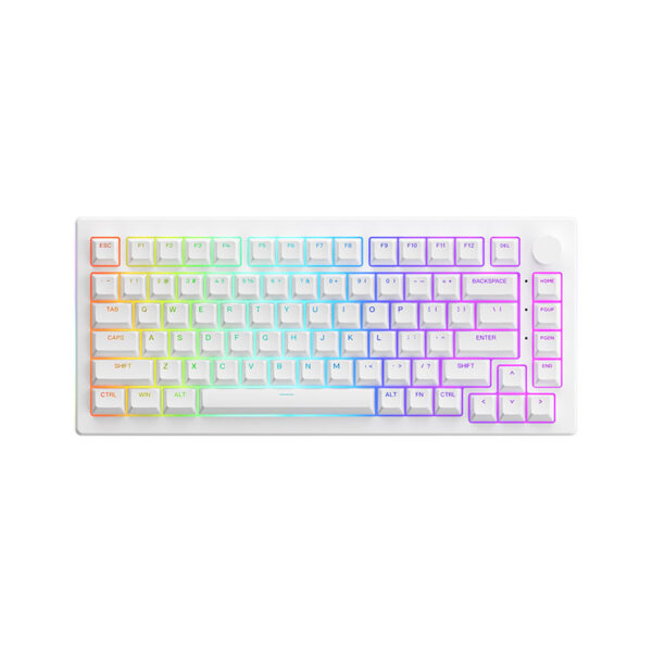 Bàn Phím cơ AKKO 5075B Plus White (Multi-modes / RGB / Gasket mount)