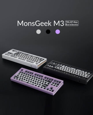 Kit bàn phím cơ MonsGeek M3 QMK (Full Nhôm – Mạch xuôi – QMK / VIA – PCB Stab)