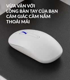 Phím chuột không dây AKKO MX108 (Bluetooth – 2.4Ghz – Black & Cyan / Blue on White) - Ảnh 8