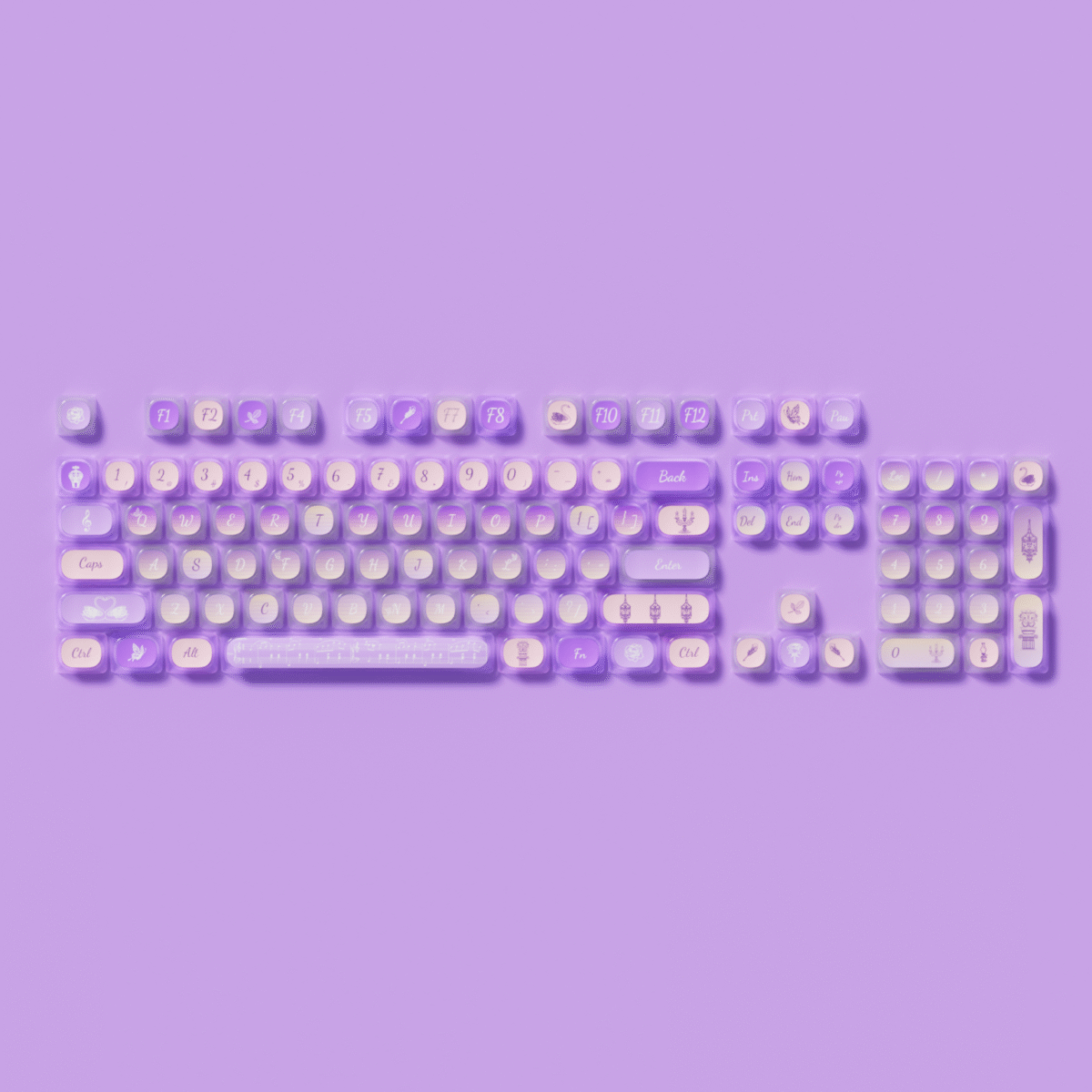 Akko Swan Sonata Keycap set (PBT Dye-subbed / MOA profile / 140 nút) - Ảnh 2
