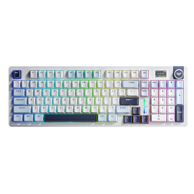 Bàn phím cơ AULA S98 PRO TM (Xanh Dương + Trắng + Tím đậm) - Ảnh 1