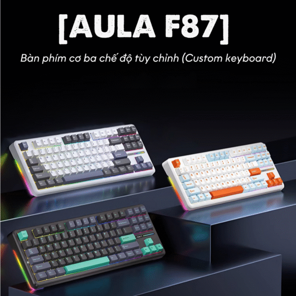 Bàn phím cơ AULA F87 / F87 PRO 3 mode