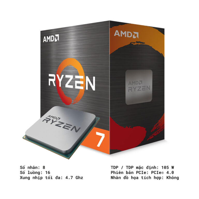 CPU AMD Ryzen 7 5800X (3.8GHz Turbo Up To 4.7 GHz, 8 Nhân 16 Luồng, 36MB Cache, AM4) - Ảnh 2