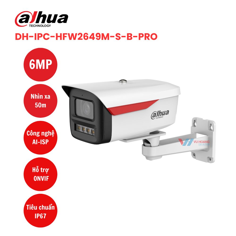 camera-dahua-dh-ipc-hfw2649m-s-b-pro.jpg Camera IP 6MP DAHUA DH-IPC-HFW2649M-S-B-PRO (Có mic) - Ảnh 1