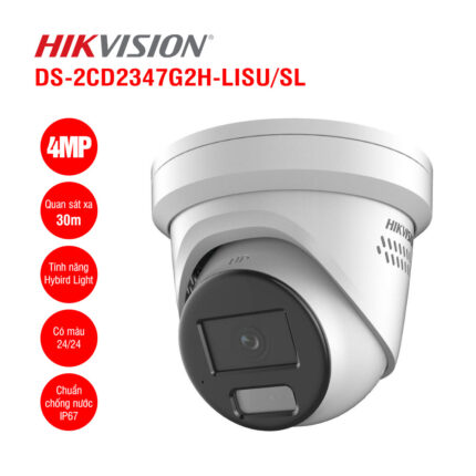 Camera IP Dome 4MP Hikvision DS-2CD2347G2H-LISU/SL