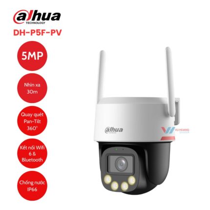 Camera Wifi 5MP WizColor PT Dahua DH-P5F-PV