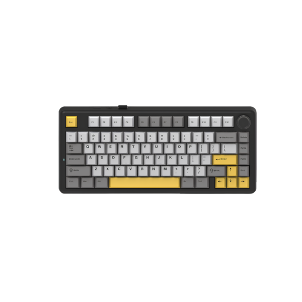 Bàn phím Machenike KG75 Tri-mode RGB Silevr switch Grey Yellow