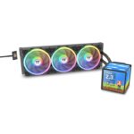 Tản nhiệt CPU Thermaltake MINECUBE 360 Ultra ARGB Snow (4 màn hình LCD) (Trắng)